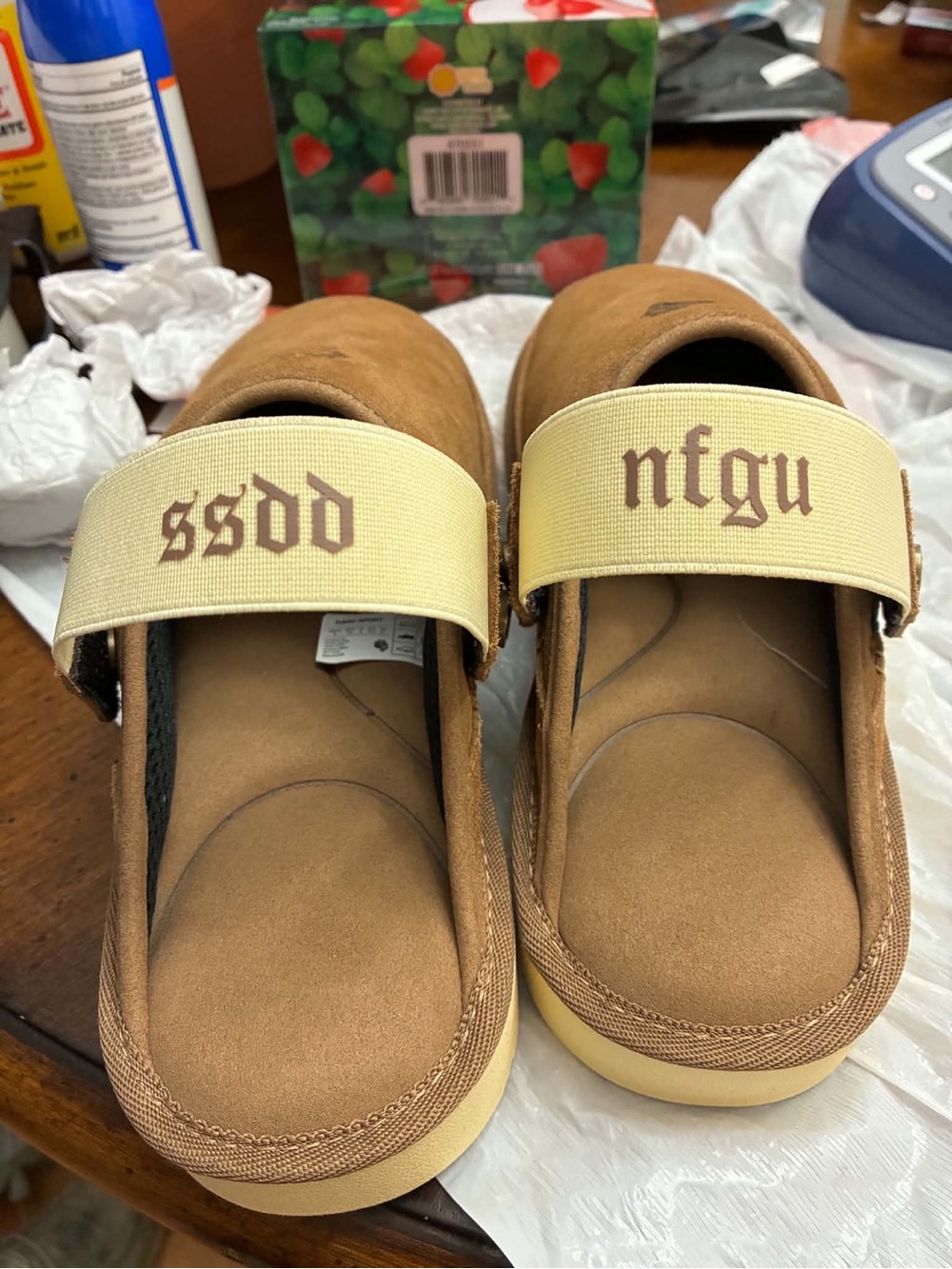 Men’s Darc Sport Suede Slip-On Shoes with Adjustable Strap - Brown